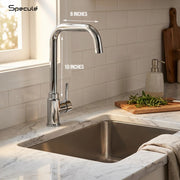 Flora Deck-mount Kitchen Sink Tap with Large J Type Swivel Spout (18